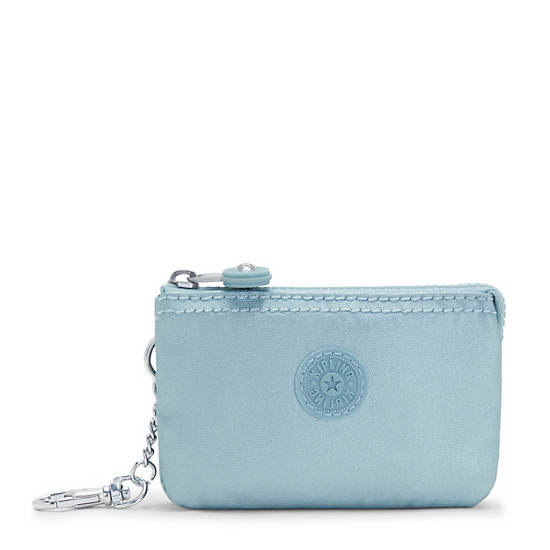 Kipling Creativity Mini Metallic Pouch Keychain Tassen Aqua | BE 2099TC